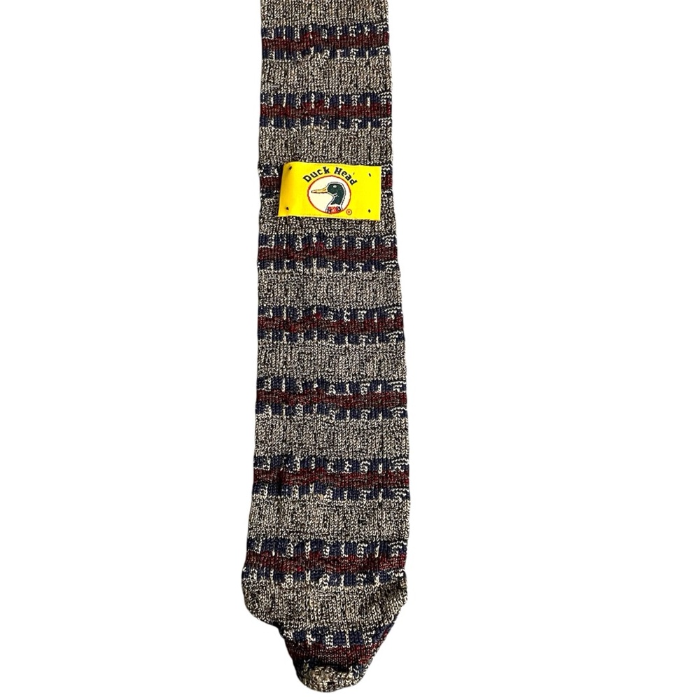 Vintage Knitted Multicolor Duck Head Tie